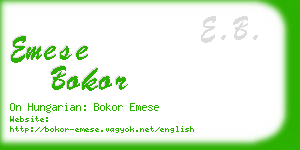 emese bokor business card